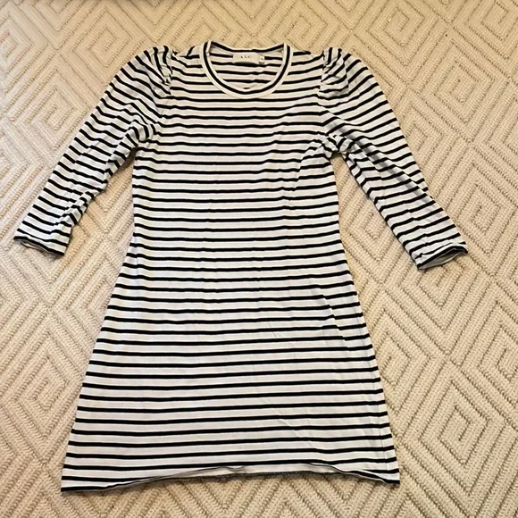 alc black and white dress Black Polka Dot Dress | Black and White Midi Dress